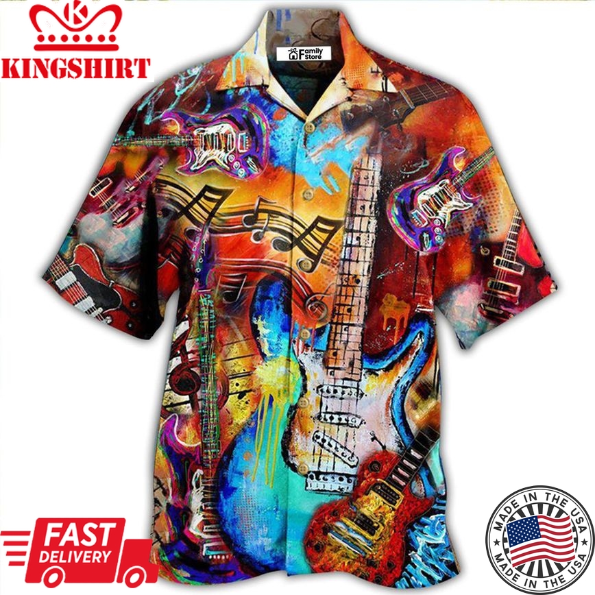 Guitar Music Guitar Go Where Hawaiian Shirt