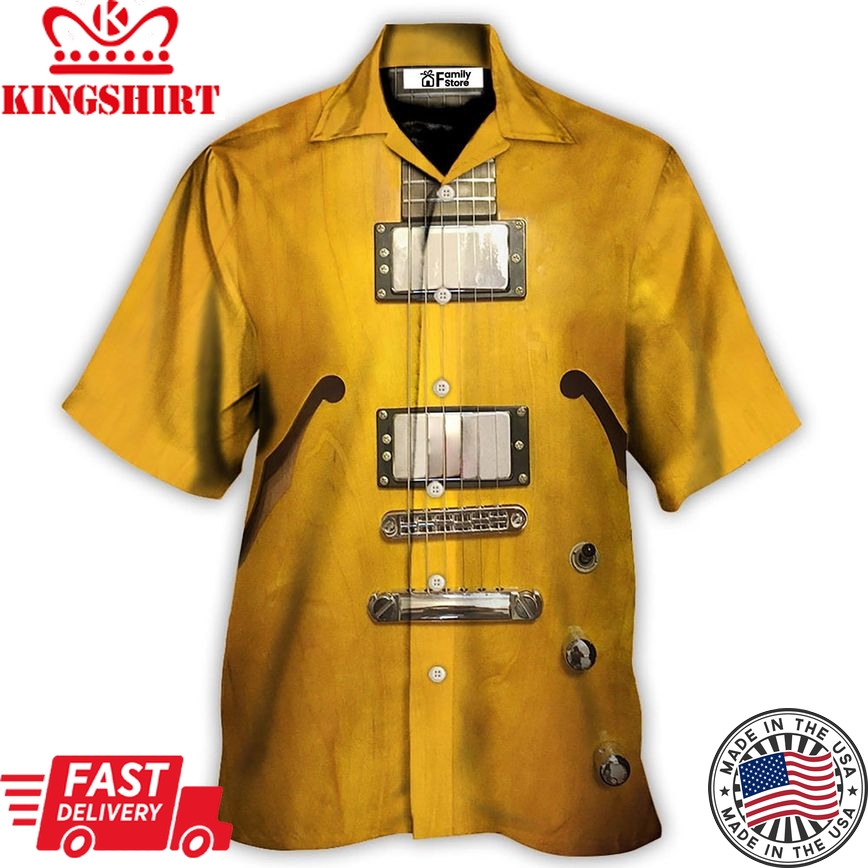 Guitar Semi Hollow Body Guitar Hawaiian Shirt