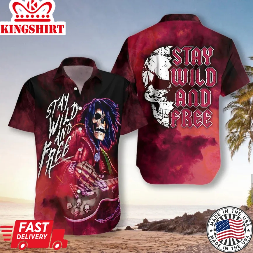 Guitar Stay Wild And Free Trendy Hawaiian Shirt