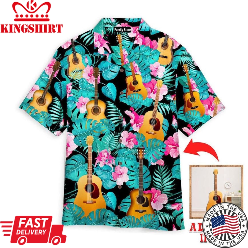 Guitar Tropical Custom Hawaiian Shirt