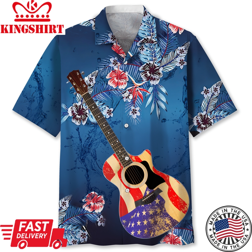 Guitar Usa Trendy Hawaiian Shirt