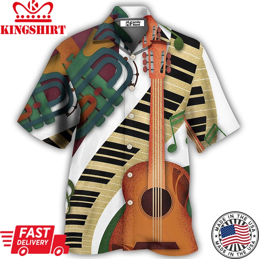 Guitar Vintage Classic Hawaiian Shirt