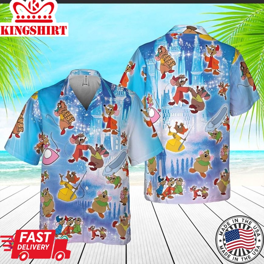 Gus-Gus Hawaiian Shirt Disney Cinderella Hawaiian Shirt, Disney Snacks Disneyland Trip Lookin' Like A Snack Hawaiian Shirt Cinderella Shirt