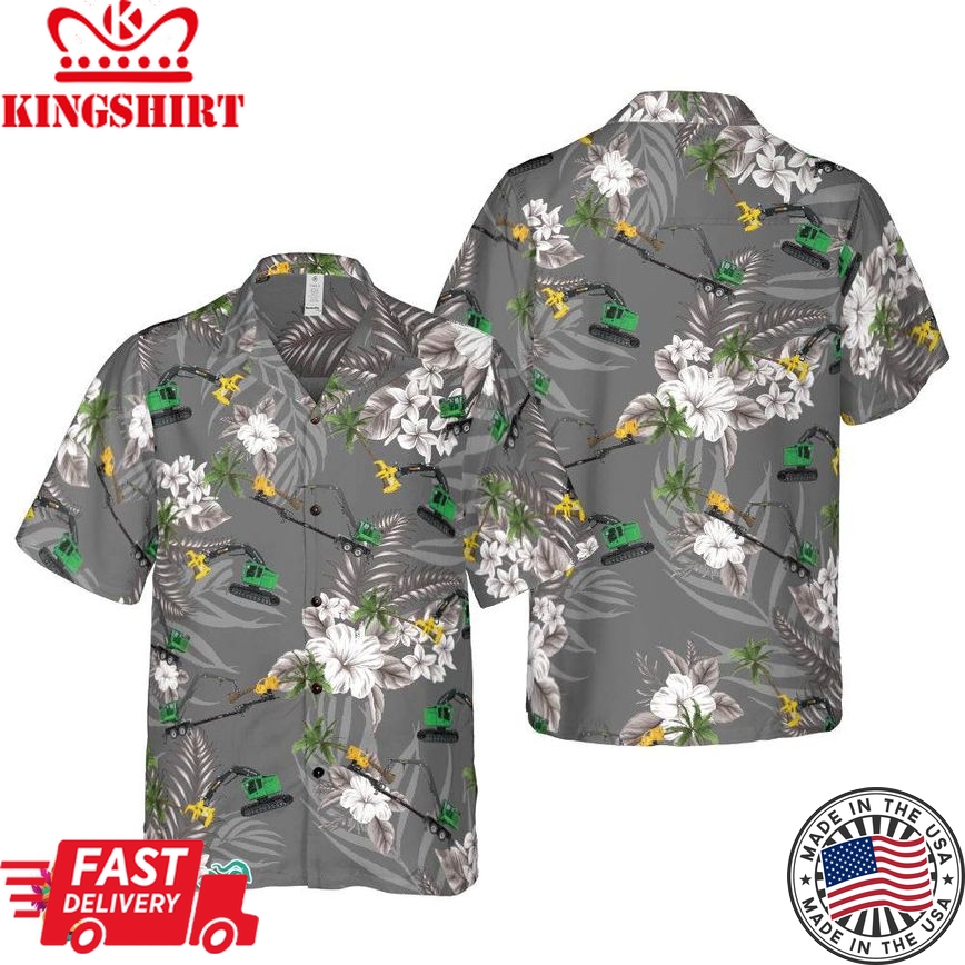 Gus Runde Gray Hawaiian Shirt