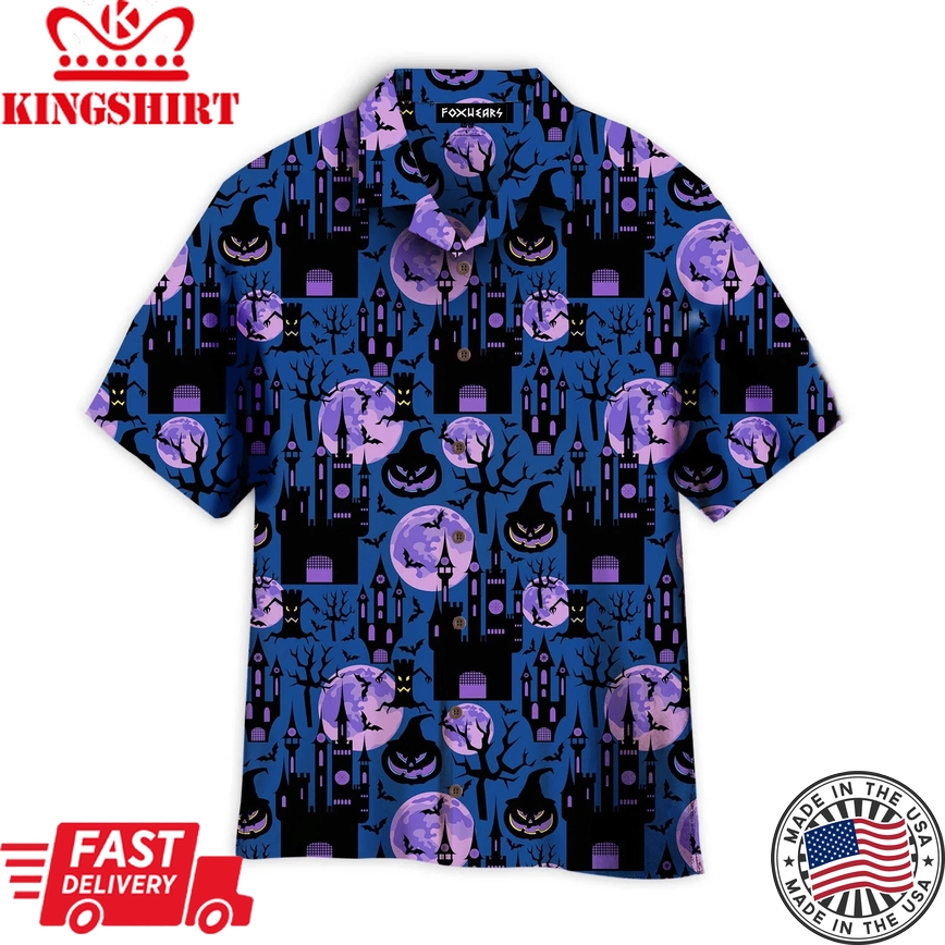 Hallo Kingdom For Scary Night Pattern Aloha Trendy Hawaiian Shirts For