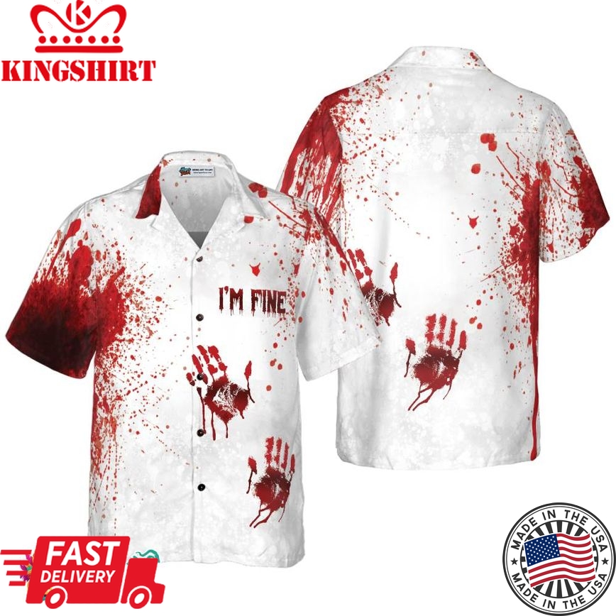 Halloween Blood Splatter Hawaiian Shirt