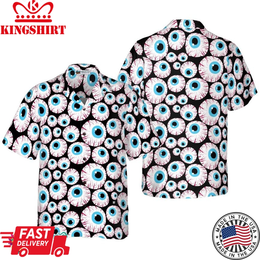 Halloween Creepy Eyeballs Hawaiian Shirt