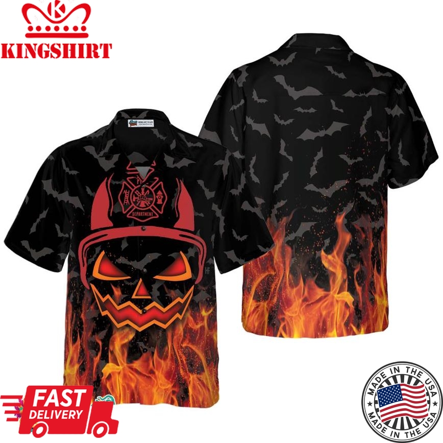 Halloween Firefighter Shirt Hawaiian Shirt