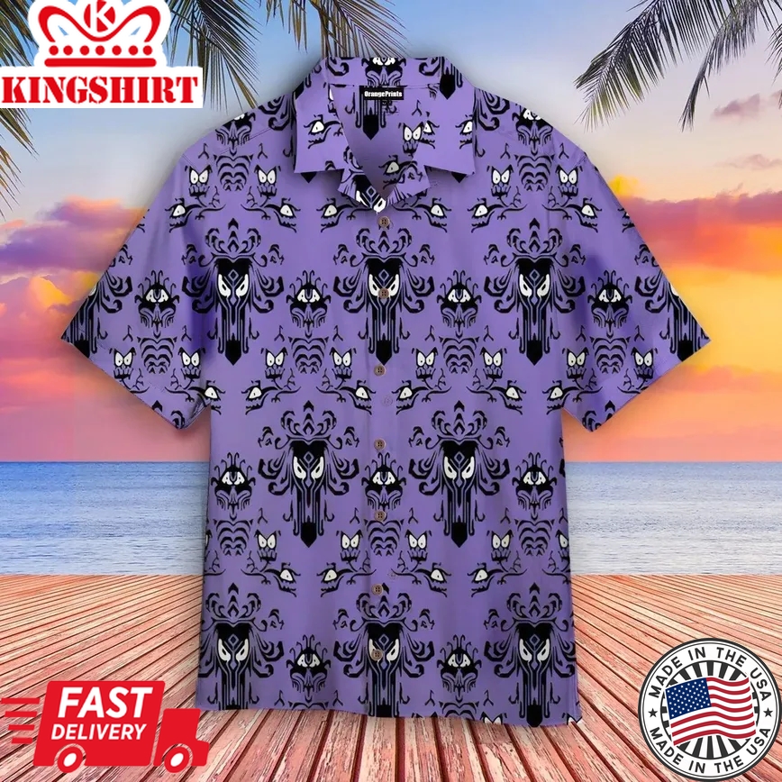 Halloween Mansion Trendy Hawaiian Shirt