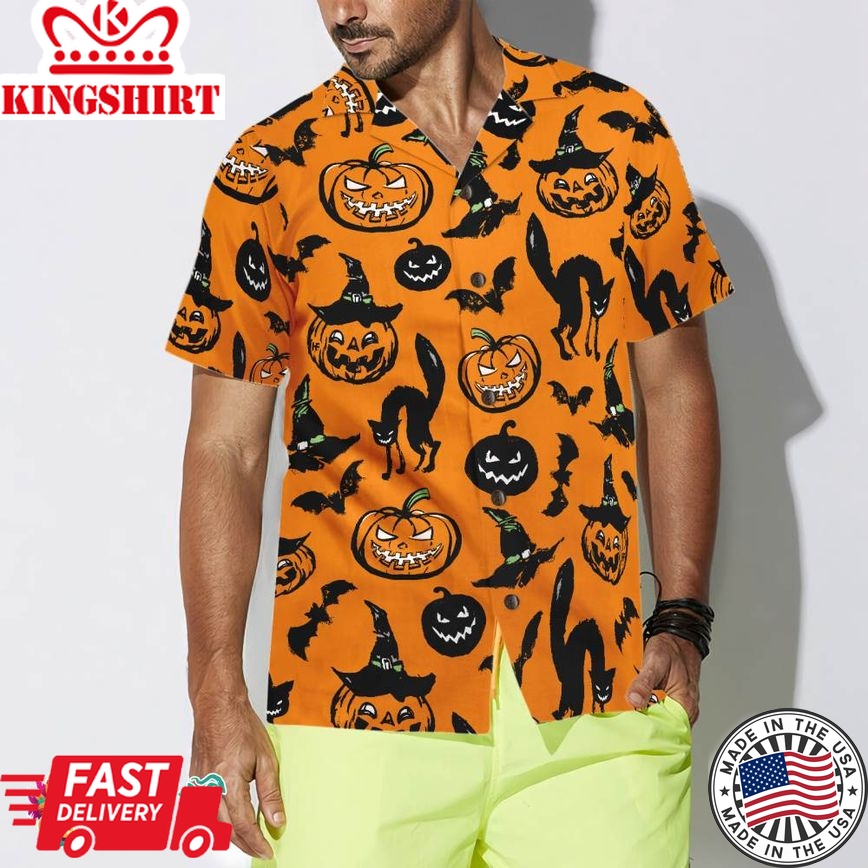 Halloween Pattern Hawaiian Shirt