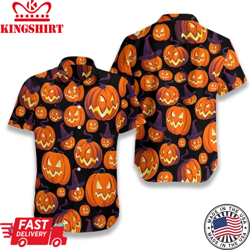 Halloween Pumpkin Hawaiian Shirt