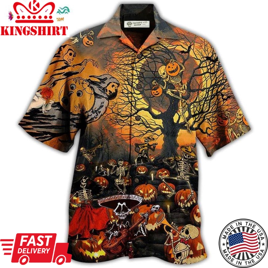 Halloween Skull Darkness Hawaiian Shirt