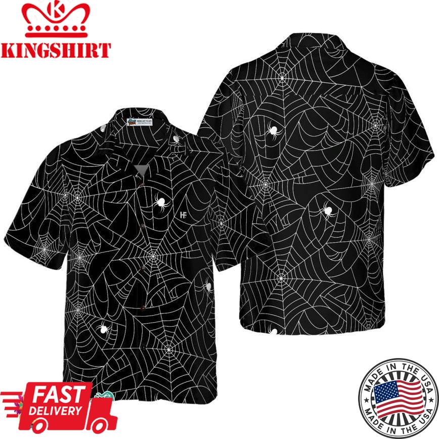 Halloween Spider Web Hawaiian Shirt