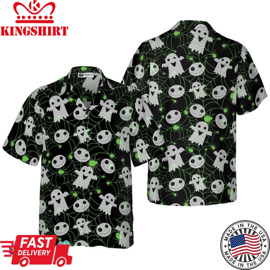 Halloween Spider Web Shirt For Men Hawaiian Shirt