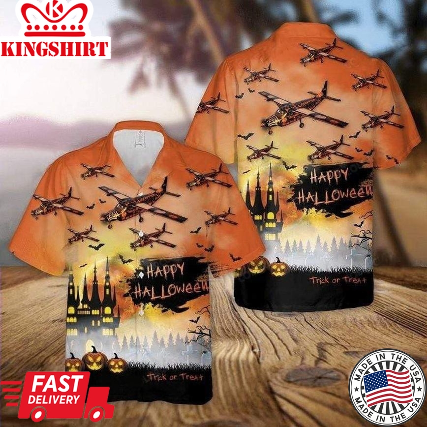 Halloween Trick Or Treat Trendy Hawaiian Shirt, Unisex Print Aloha Short Sleeve Casual Shirt