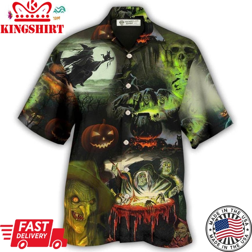 Halloween Witches Noticed You With Smoke Hawaiian Shirt