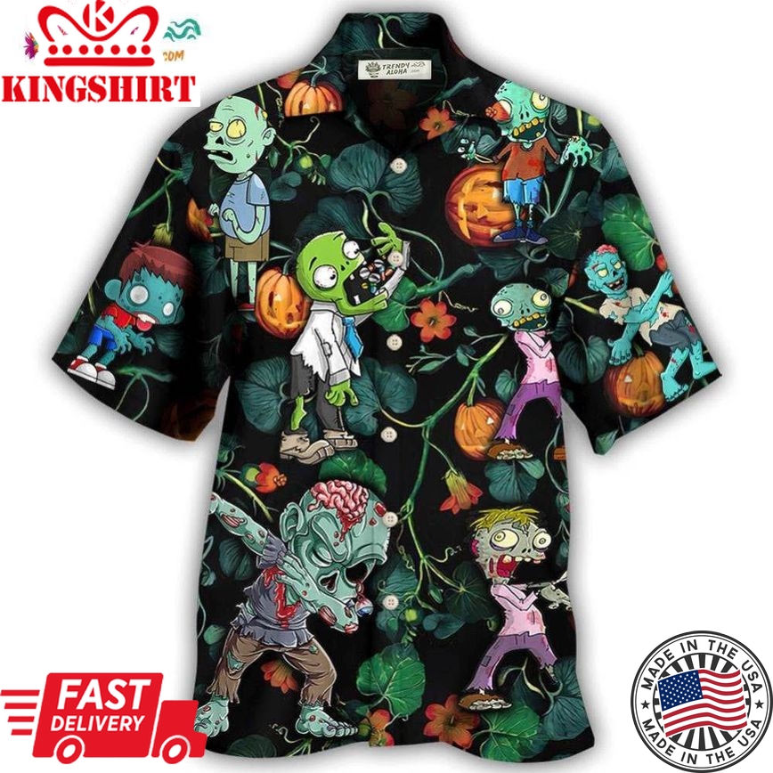 Halloween Zombie Tropical Pumpkin Scary Hawaiian Shirt