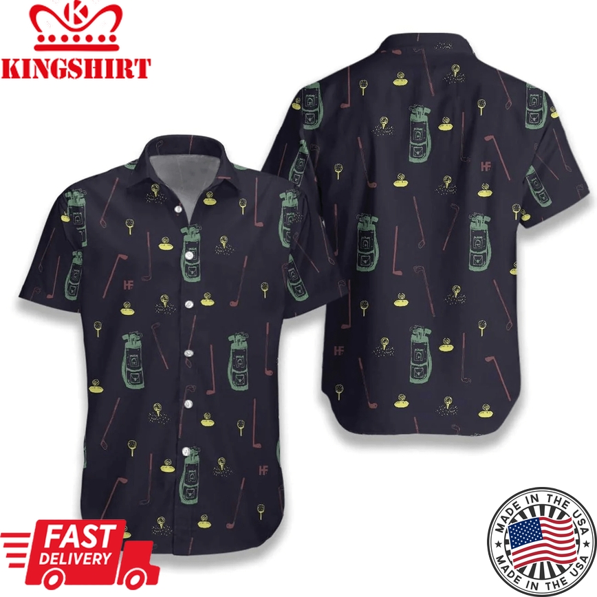 Hand Drawn Golf Seamless Trendy Hawaiian Shirt