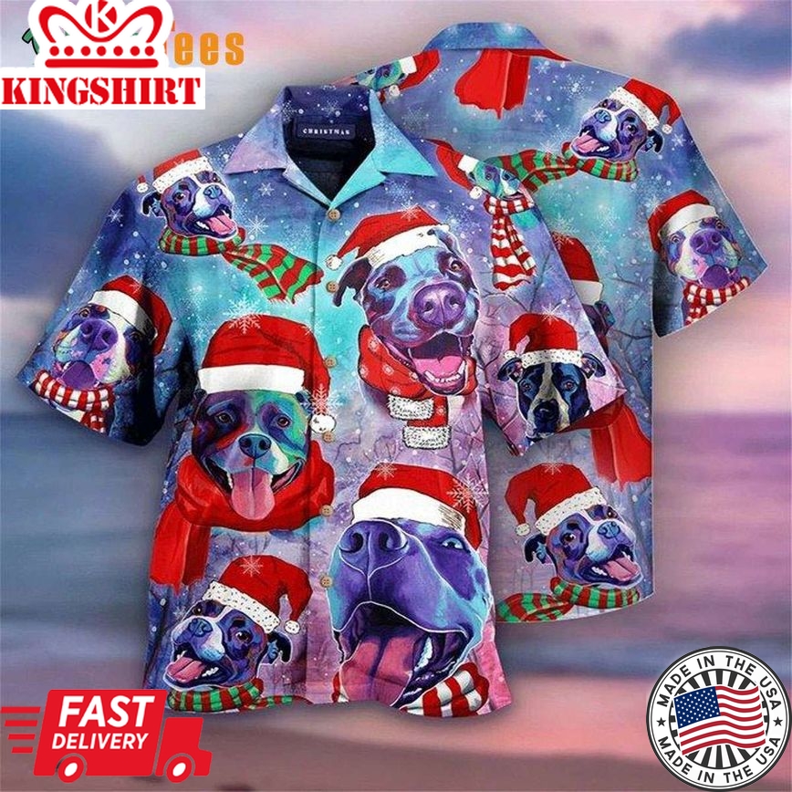 Happy Dog Christmas Trendy Hawaiian Shirt, Dog Trendy Hawaiian Shirt Perfect Gifts For Your Loved Ones