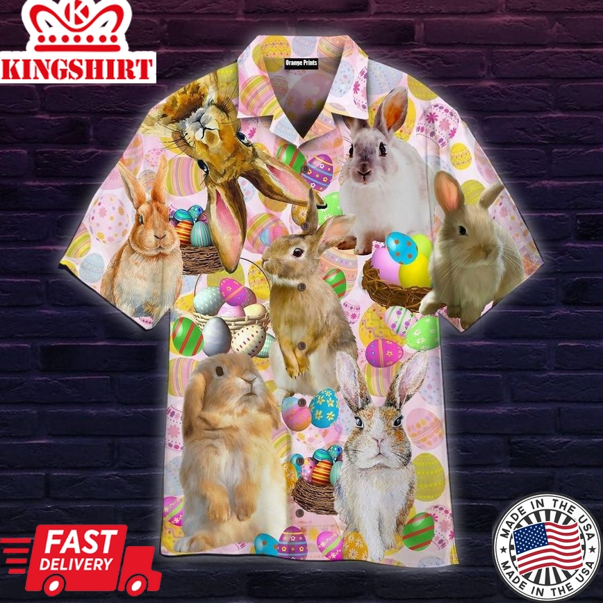 Happy Easter Bunny Day Trendy Hawaiian Shirt For