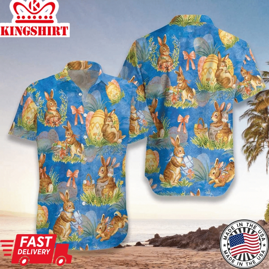 Happy Easter Day Bunny Hawaiian Shirts Aloha Hawaii Shirt Aloha Shirt For Summer