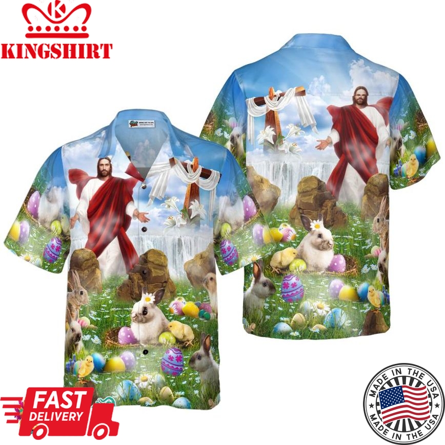 Happy Easter Jesus Is Risen Hawaiian Shirt