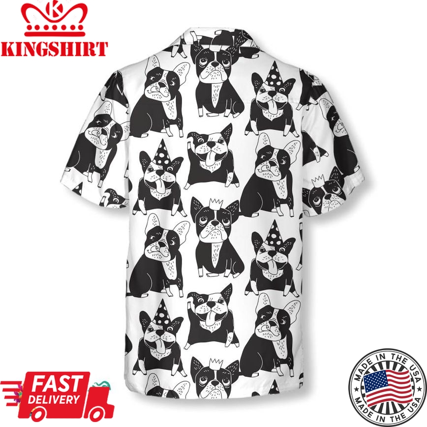 Happy French Bulldog Hawaiian Shirt