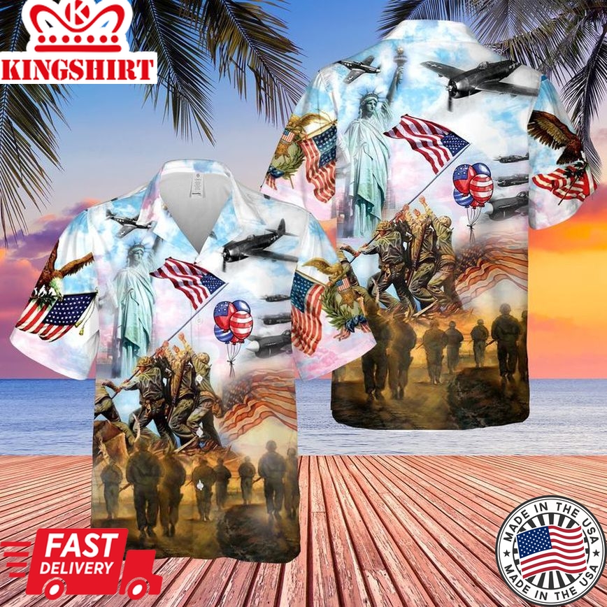 Happy Independence Day 4Th Of July Trendy Hawaiian Shirt