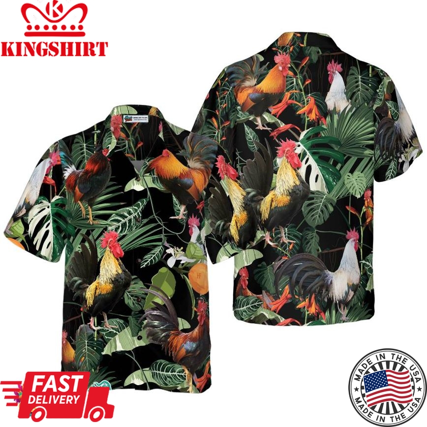 Happy Rooster Hawaiian Shirt