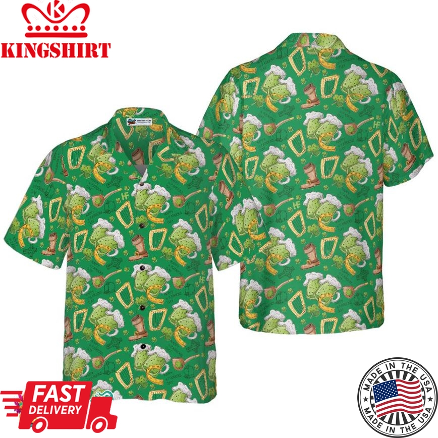 Happy Saint Patrick's Day Ireland Proud Pattern 1 Hawaiian Shirt