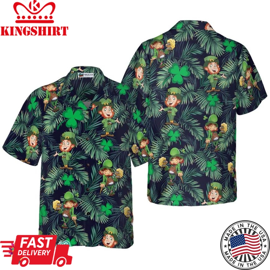 Happy St Patrick's Day Leprechaun Irish People Proud Hawaiian Shirt