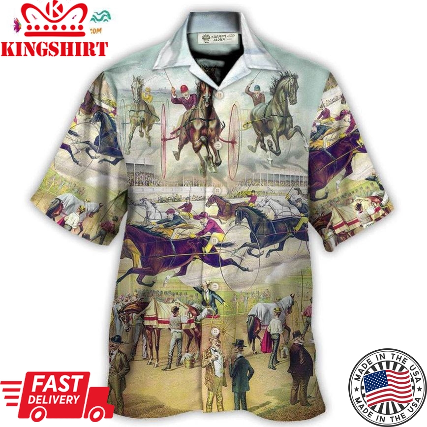 Harness Racing Horse Lover Racing Hawaiian Shirt