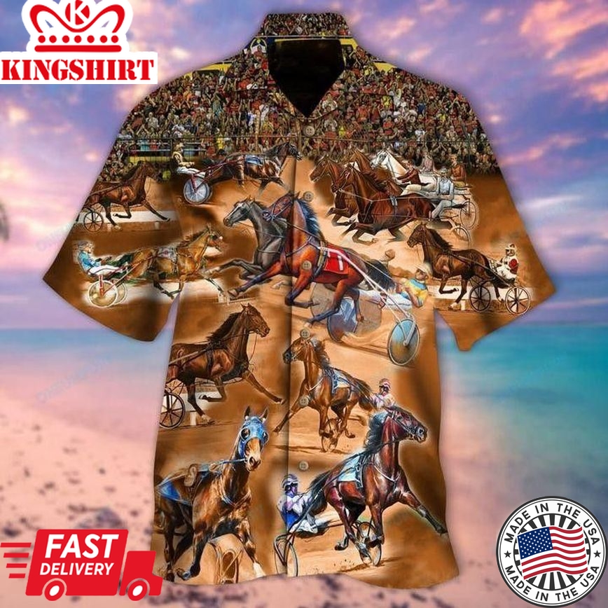 Harness Racing Life Is Better At The Races Trendy Hawaiian Shirt