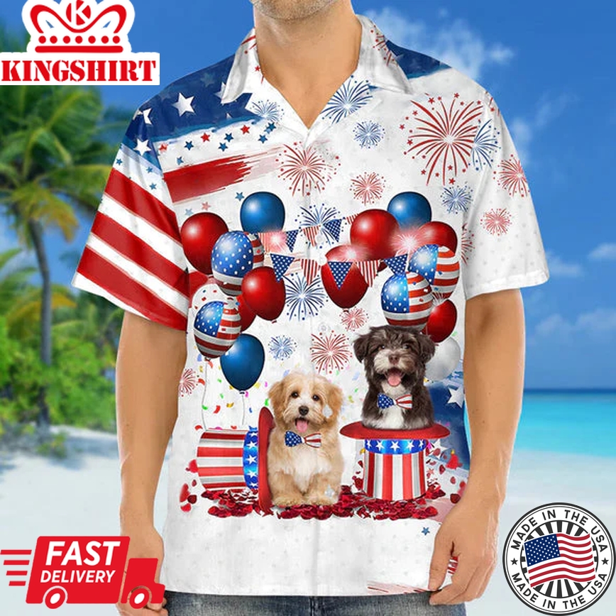 Havanese Independence Day Trendy Hawaiian Shirt For Men And Women, 4Th Of July Trendy Hawaiian Shirt