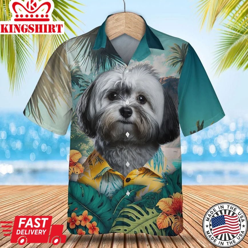 Havanese Tropic Oasis - Explore Hawaii in Style with this Exquisite Trendy Hawaiian Shirt