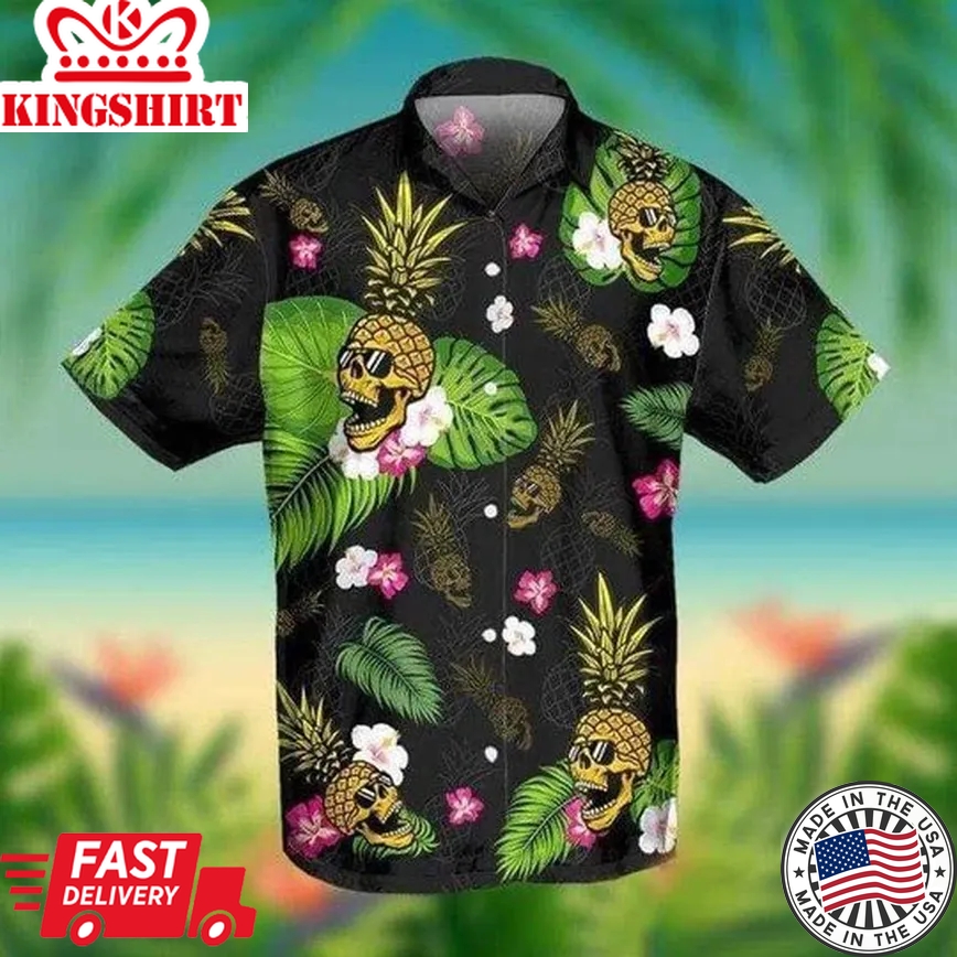 Hawaii Shirt ? Pineapple Skull Tropical Hawaiian Aloha Shirts