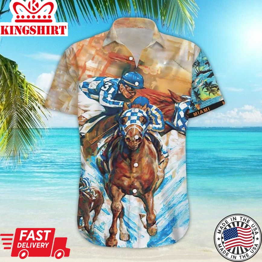 Hawaii Shirt Secretariat Horse Racing Art