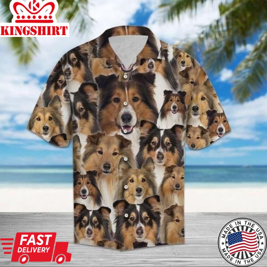 Hawaii Shirt ? Shetland Sheepdog Awesome 3D Hawaiian Shirt