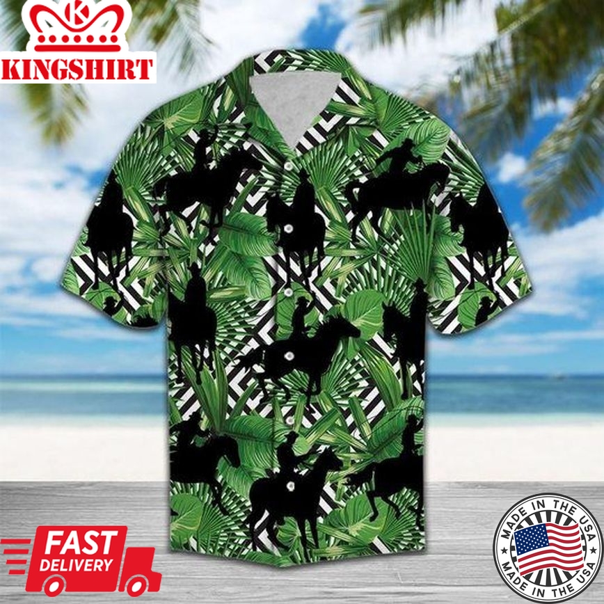 Hawaii Shirt ? Summer Exotic Jungle Tropical Cowboy Hawaii Shirt