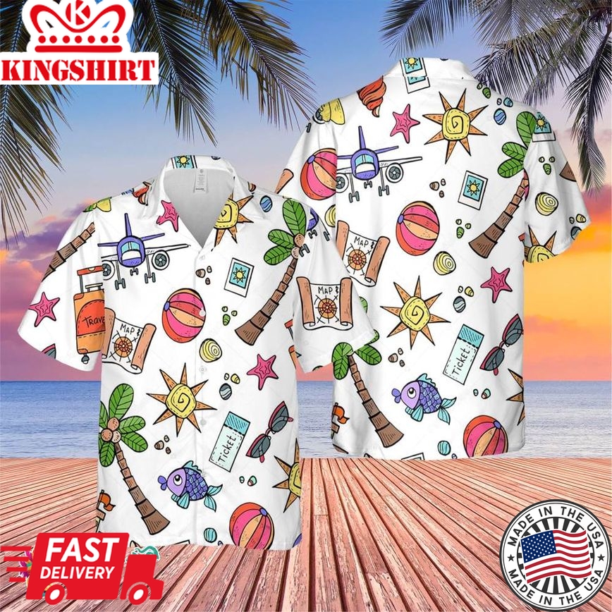 Hawaii Travel Trending Hawaiian Shirt, Summer Vacation Hawaiian Shirt