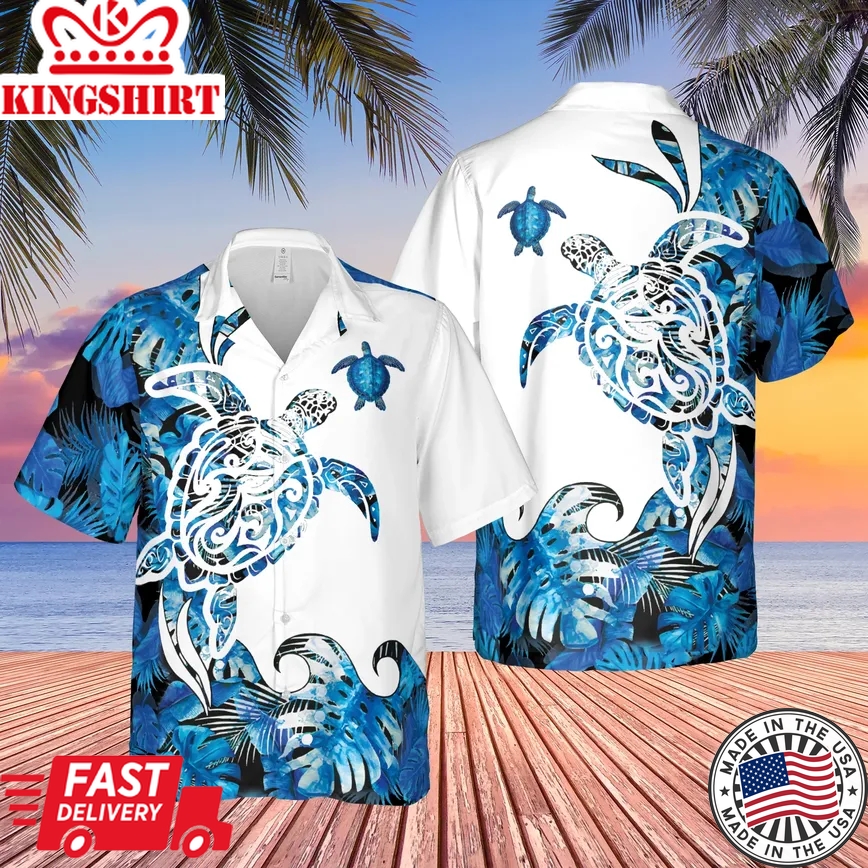 Hawaii Turtle Tropical Trendy Hawaiian Shirt For Aloha Shirt