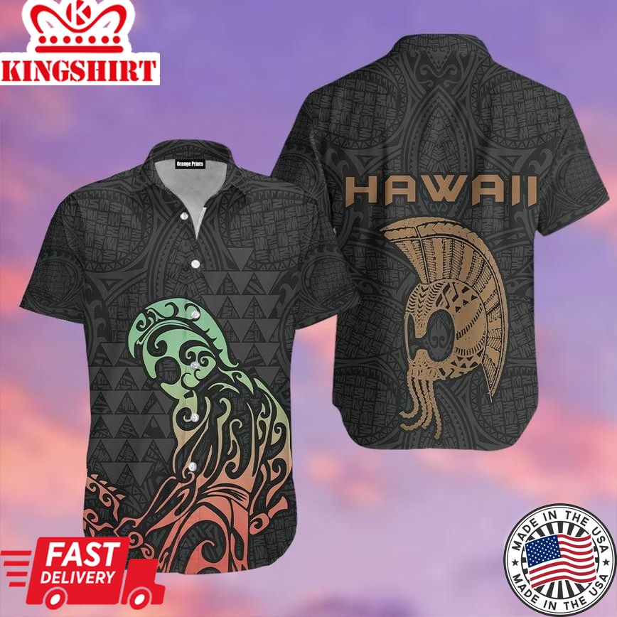 Hawaii Warrior Trendy Hawaiian Shirt For