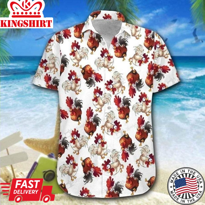 Hawaiian Aloha Shirts Baby Chicken, Chicken Lover Trendy Hawaiian Shirt For Summer Gifts