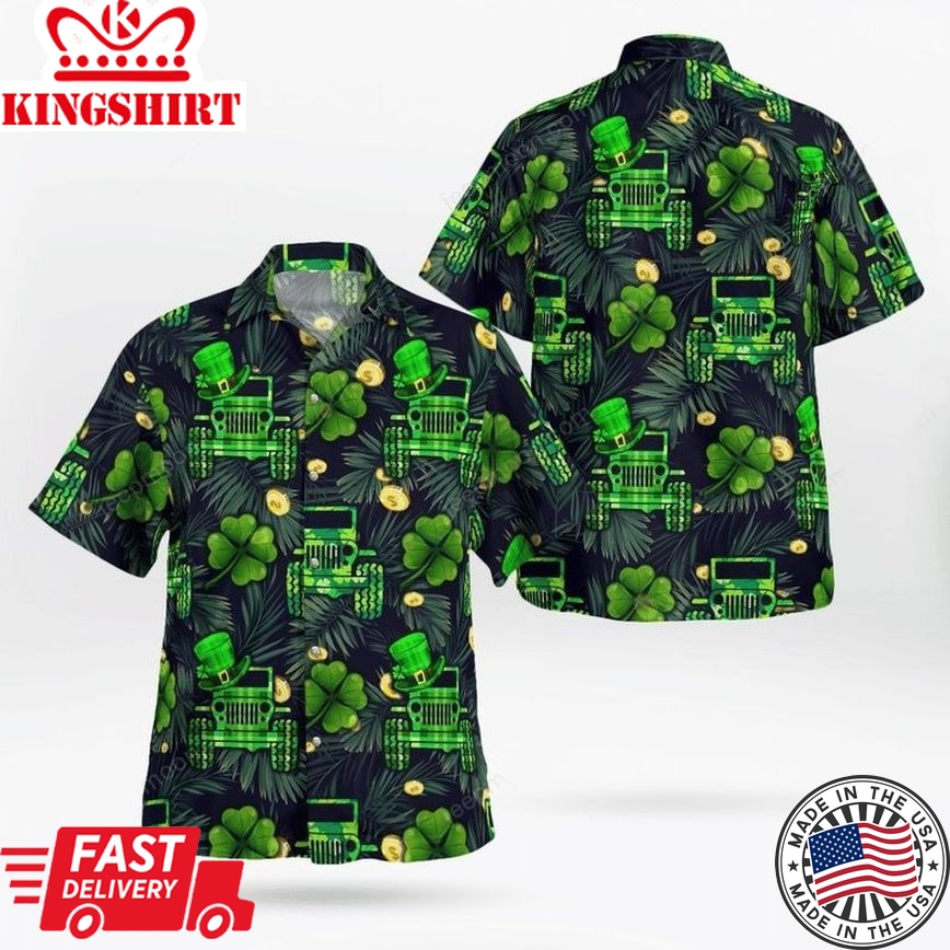 Hawaiian Aloha Shirts, Jp St Patrick's Day Green, St. Patrick's Day Gift