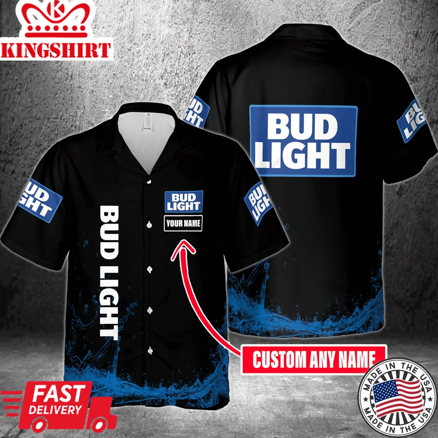 Hawaiian Getaway Shirt Featuring Bud Light Custom Name