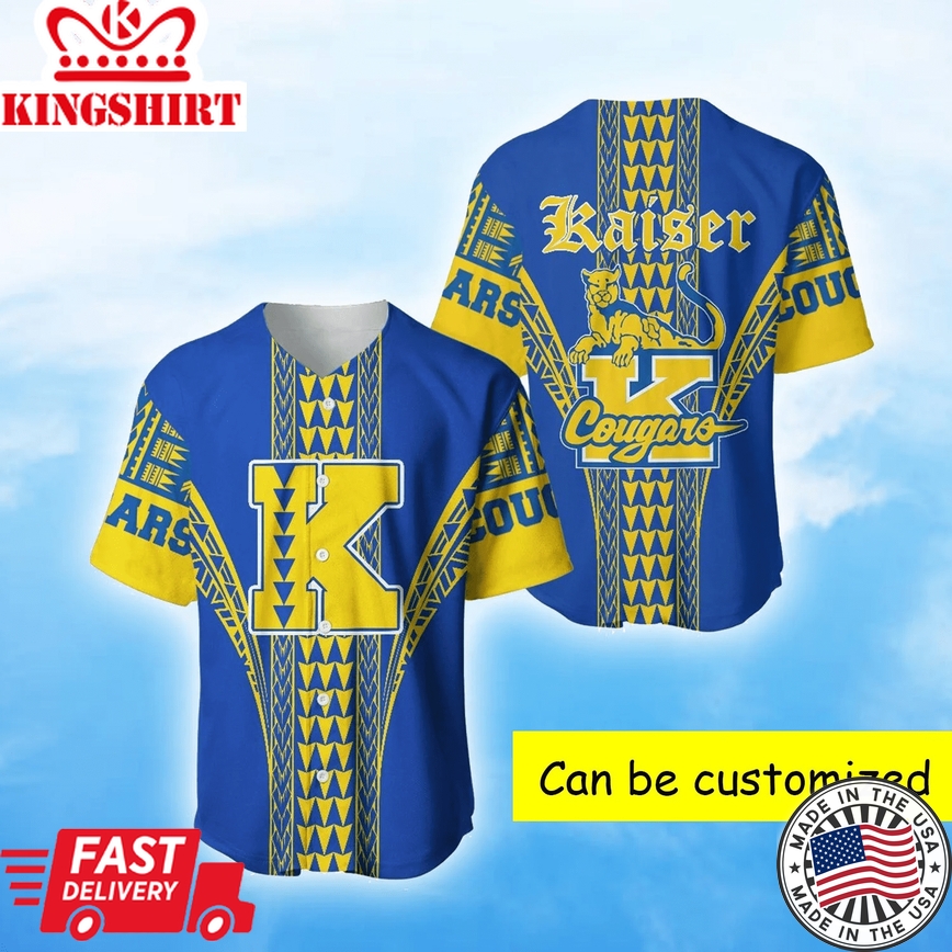 Hawaiian Kaiser Polynesian Baseball Tee Jersey Shirt Printed 3D