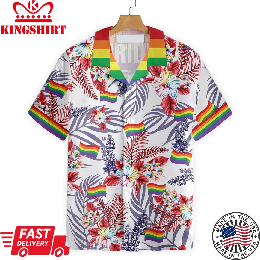 Hawaiian Lgbt Shirt, Vivid Pride Lgbt Bluebonnet Design Trendy Hawaiian Shirt, Aloha Trendy Hawaiian Shirt