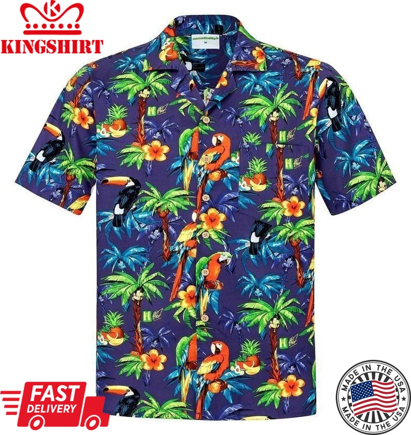 Hawaiian Parrots Multicolor Unique Design Trendy Hawaiian Shirt