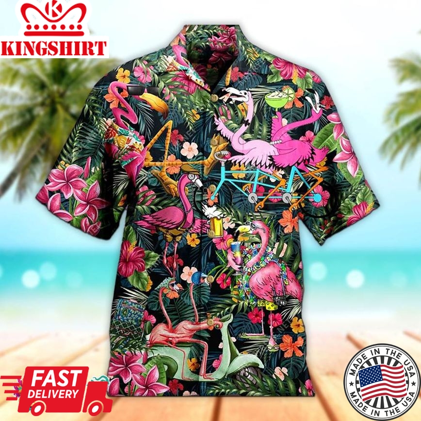 Hawaiian Shirt Aloha Flamingo 3D Summer Tropical Hawaiian Shirts, Aloha Hawaiian Shirts