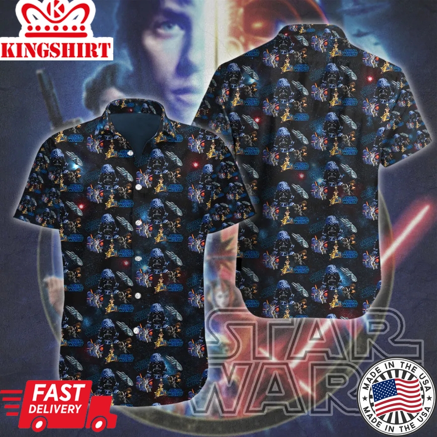 Hawaiian Shirt Portrays the Star Wars Magic in 3D Aesthetics